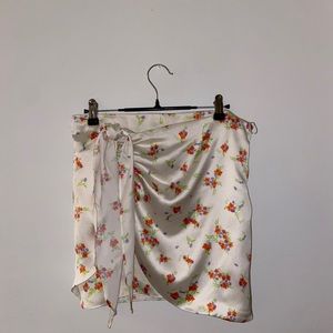 Satin Floral Zara Skirt